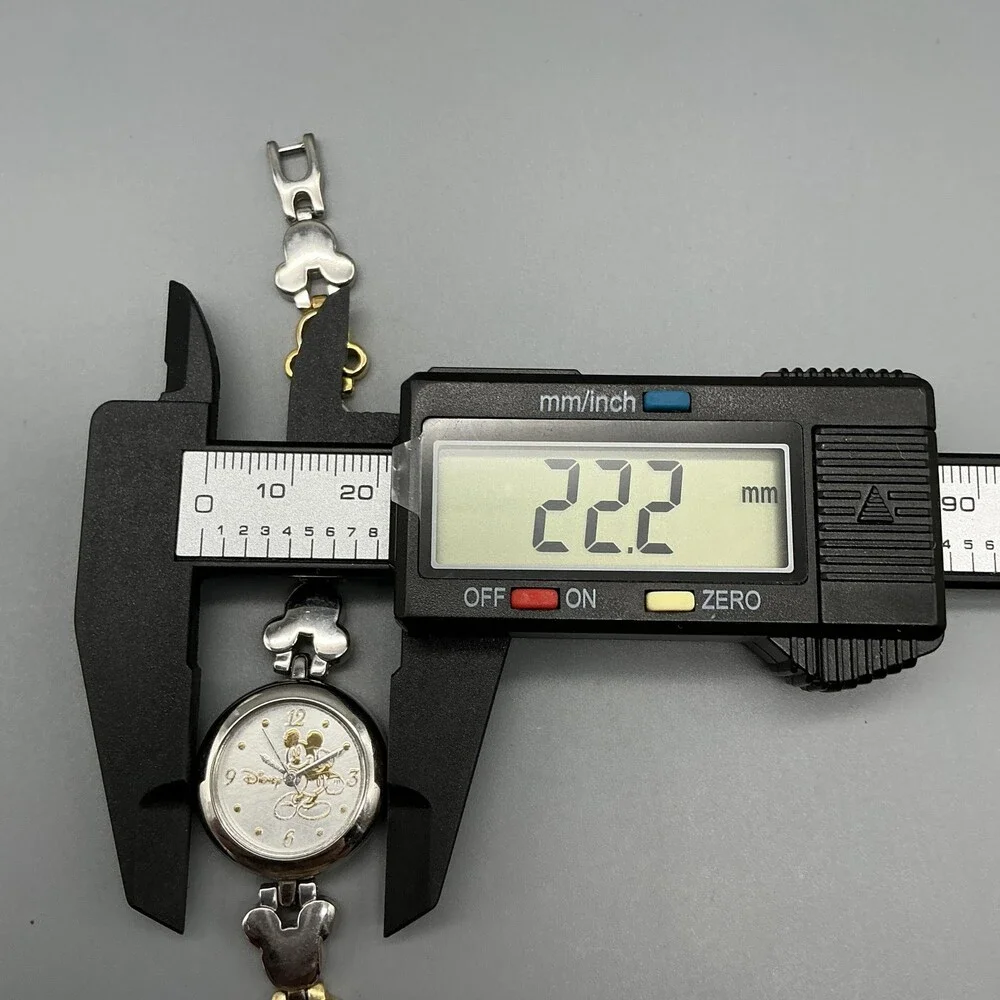 Disney SII Womens Watch 22mm Mickey Mouse Dial Two Tone New Battery 6.75